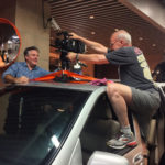 Olivier Léger and Carlos Ferrand mounting the camera on our camera-car in Shanghai