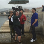 Nicola Zavaglia and Olivier Léger filming Keith Eisner in Trieste