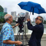 Carlos Ferrand and Nicola Zavaglia filming on the Wusong River